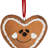 2.25 " Ceramic Gingerbread Hanging Figurine Ornament