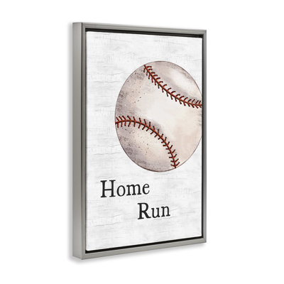 Toile flottante Home Run Baseball par JJ Design House LLC