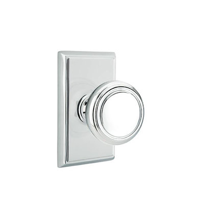 Emtek Passage Knobset w/ Rectangular Rosette and Norwich Knob