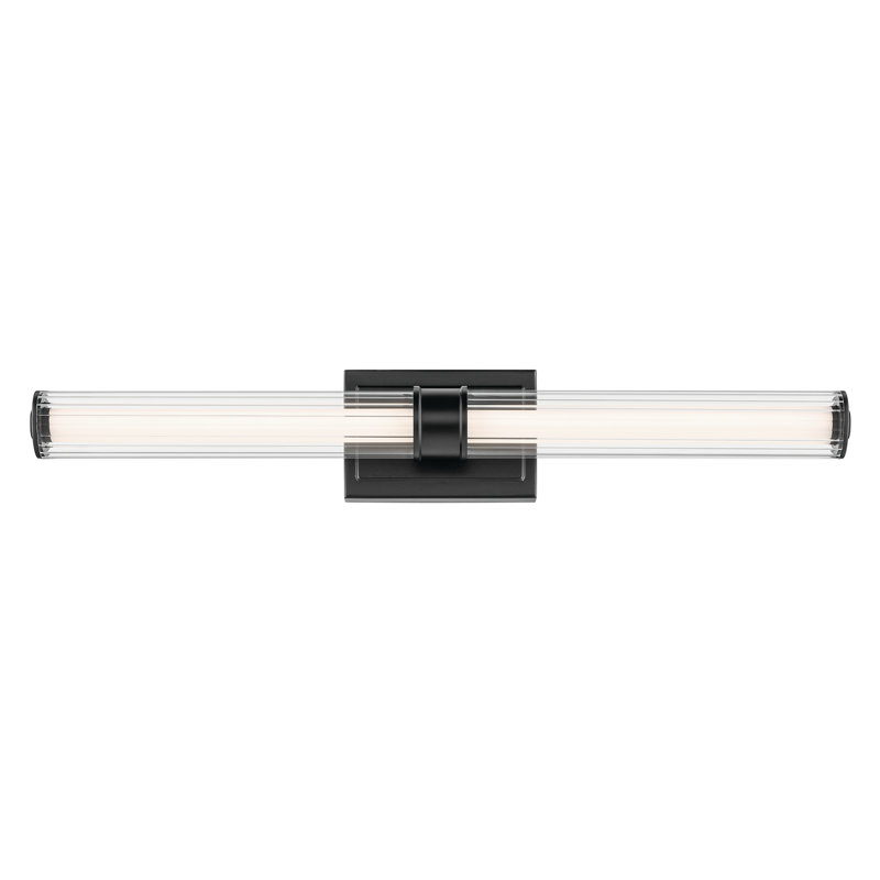 Barre de salle de bain 31 po avec DEL, Noir satiné