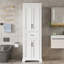 Meuble-lavabo autoportant de 70,8 po de conception moderne et élégante, 4 portes et 1 tiroir, rangement compact avec tablettes réglables