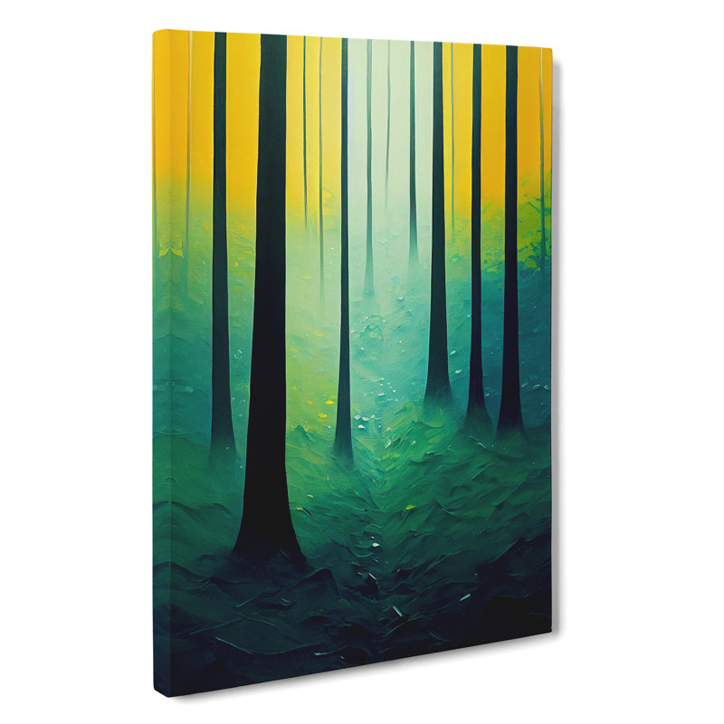 Vivacious Forest - Wall Art, 60cm H x 40cm W, Wrapped Canvas, No Matte