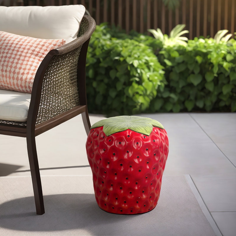 Tabouret de jardin en résine Strawberry