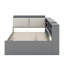Full Size Platform Bed With Trundle, Shelves And Storage Headboard-1288212367