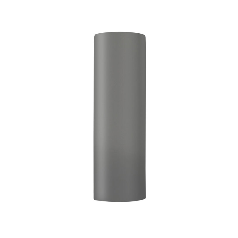 Ambiance Ceramic Wall Light, Gloss Gray, 24" H 5.25" W x 4" D, No