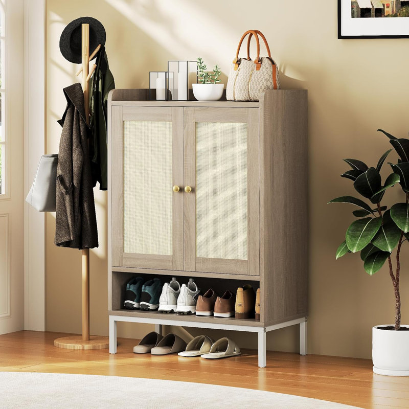 12 paires de rangement pour chaussures, Naturel / blanc