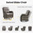 5 - Person Handwoven Wicker Patio Conversation Set With Swivel Glider Chairs, 5" Olefin Cushions-123855015-123855012