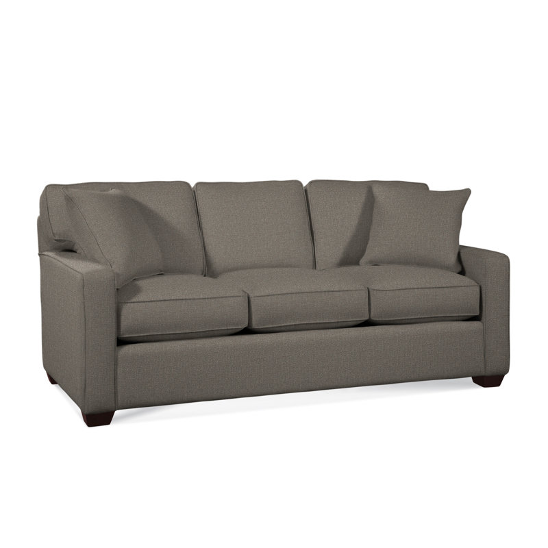 Gramercy Park 81'' Upholstered Sofa, Java, Innerspring Mattress, Gray Sugar Performance; 0863-84