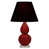 Encre noire avec doublure rose rouge