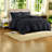 Comfortable Bedding Sets, Black Polyester Jacquard, Modern Home Style