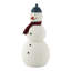 Décoration de Noël traditionnelle en métal Yuletide 47 po : bonhomme de neige avec foulard à carreaux et bonnet d'hiver.