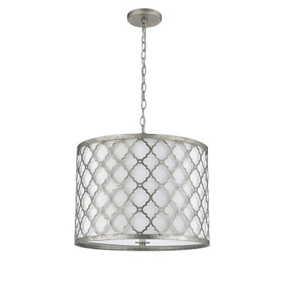 Luminaire suspendu tambour unique à 3 lumières Geib