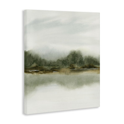 Toile de paysage vert embrassant, design par 1x