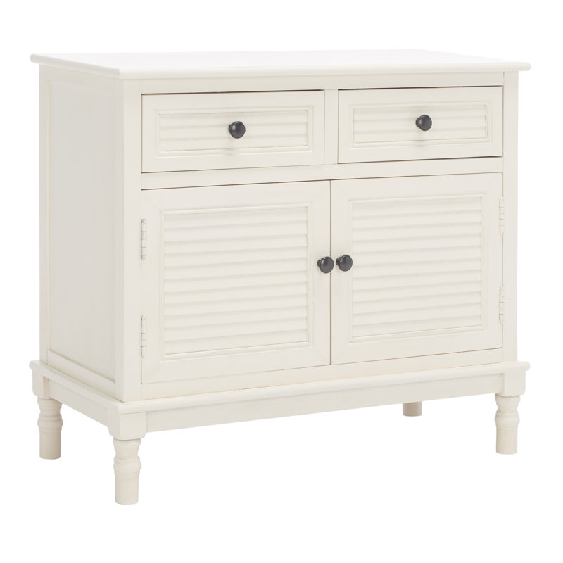 Nublin 29.5" Wide 2 Drawer Sideboard, Distressed White