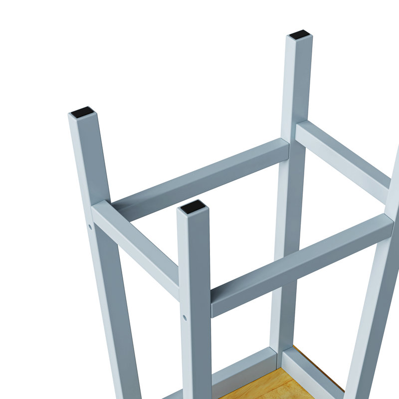Tabourets de bar en bois massif (pas cher en fer), ensemble de 2 chaises de bar de 25,6 po de hauteur, tabourets de comptoir de cuisine avec repose-pieds, tabourets de ferme
