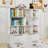 Toy Storage Organizer with 2 Movable Drawers, Multi-Functional 7 Shelf Kids Bookcase with 2 Hooks, Children Book Shelf for Kids Room
