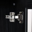 Vitrine de 60 po de hauteur avec éclairage DEL, deux tiroirs, porte en verre trempé, noir pour bureau moderne à DEL, grand-909781127