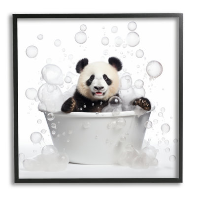 «Panda Bubble Bath» par Lazar Studio, reproduction de photo sur toile