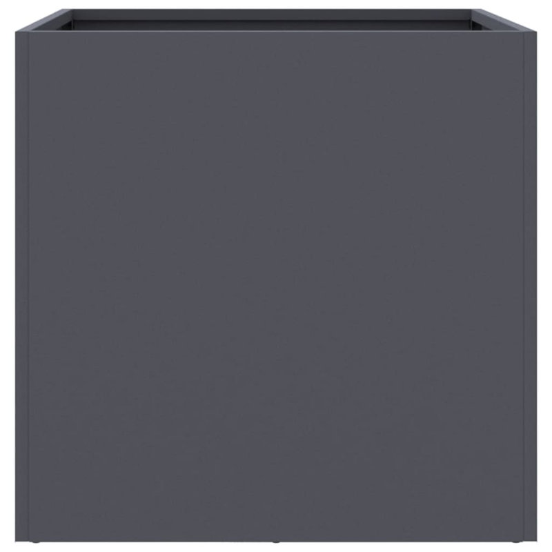 Planter Steel, 18.1"H x 19.3"W x 18.5"D, Stainless Steel, 2