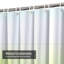 Rideau de douche vert / blanc / bleu clair avec 12 crochets-129036192