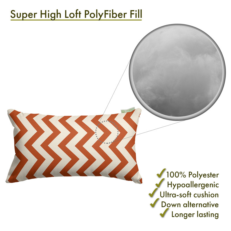 Coussin Zig Zag, Orange brûlé