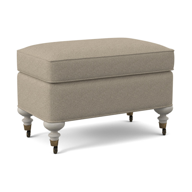Devan Ottoman, Venice Linen, Bisque