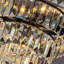 Lustre en cristal 18 po moderne classique avec lustre noir mat à 4 lumières pour salle à manger