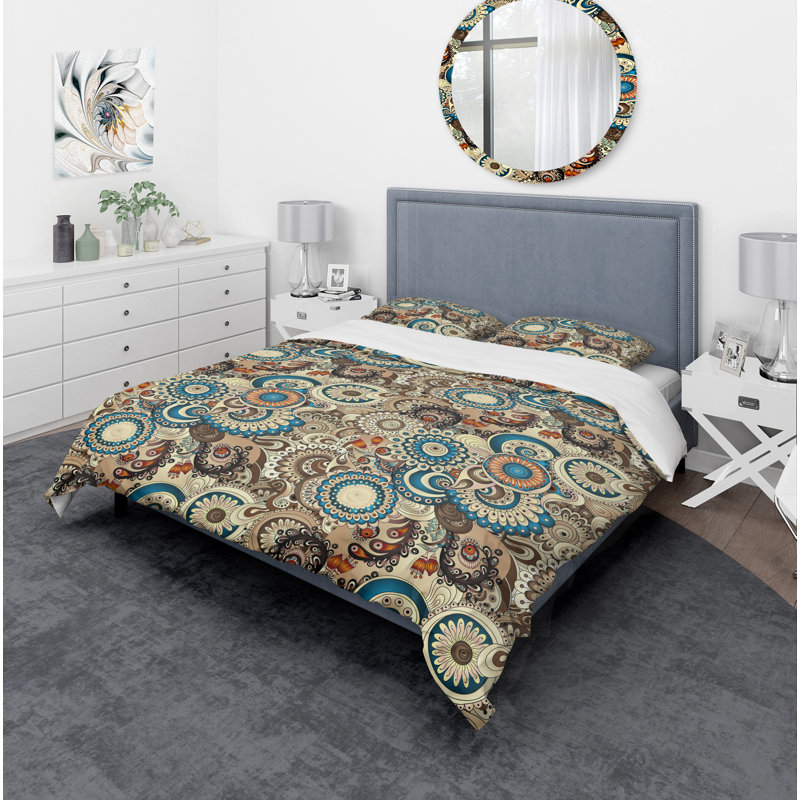 Bohemian and Eclectic Duvet Cover Set, Twin Duvet Cover + 1 Sham