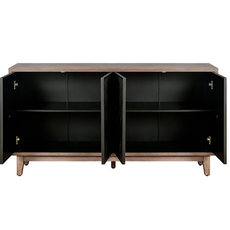 Rebecka Wooden Storage Cabinet, Antique Black
