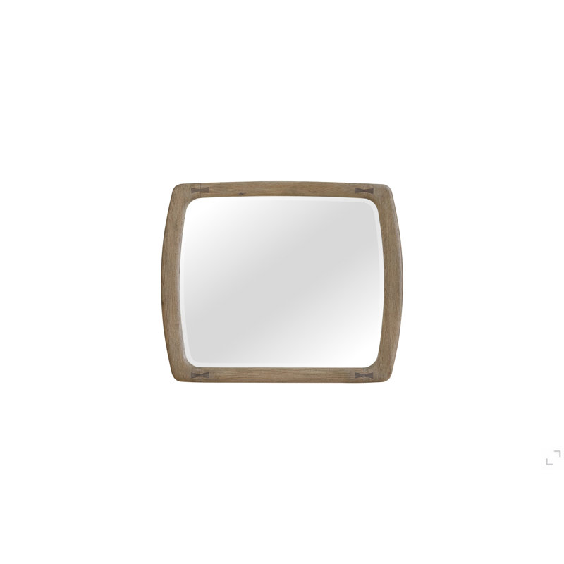 Miroir d'inspiration anglaise en chêne noueux avec nœuds papillon