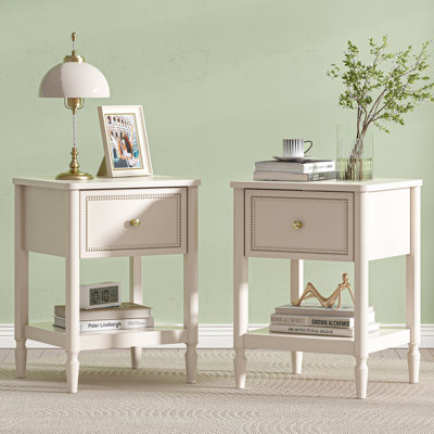 Ensemble de table de chevet 17 tiroirs l 17,7 po
