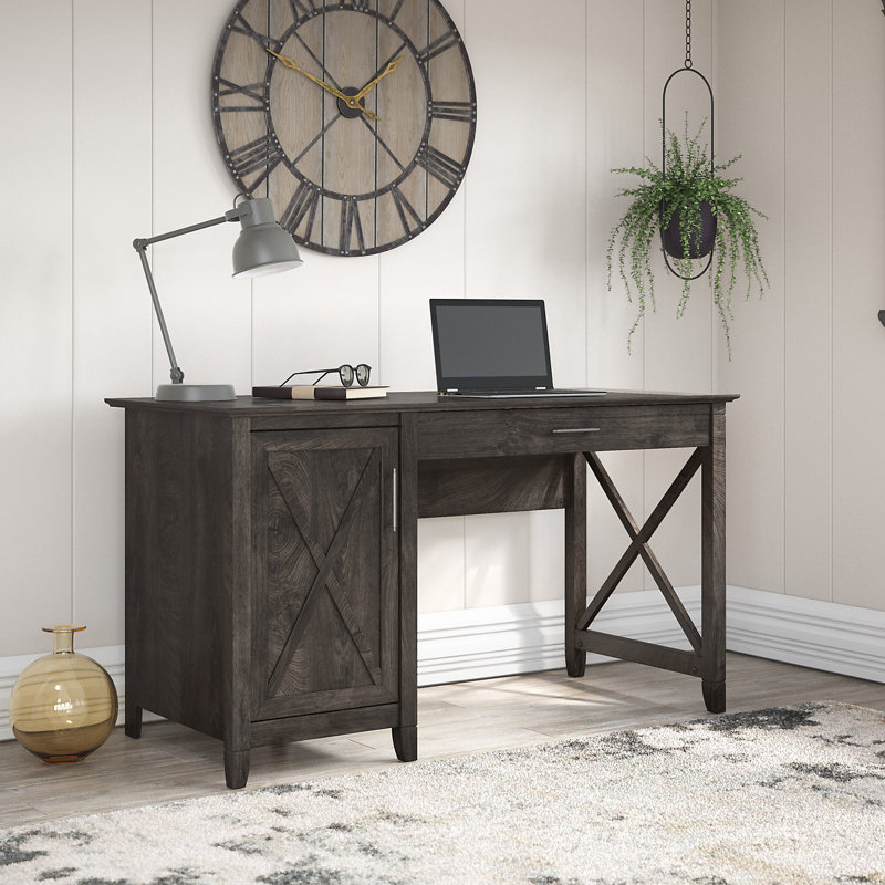 Bureau Katia de 54 po, Hickory gris foncé