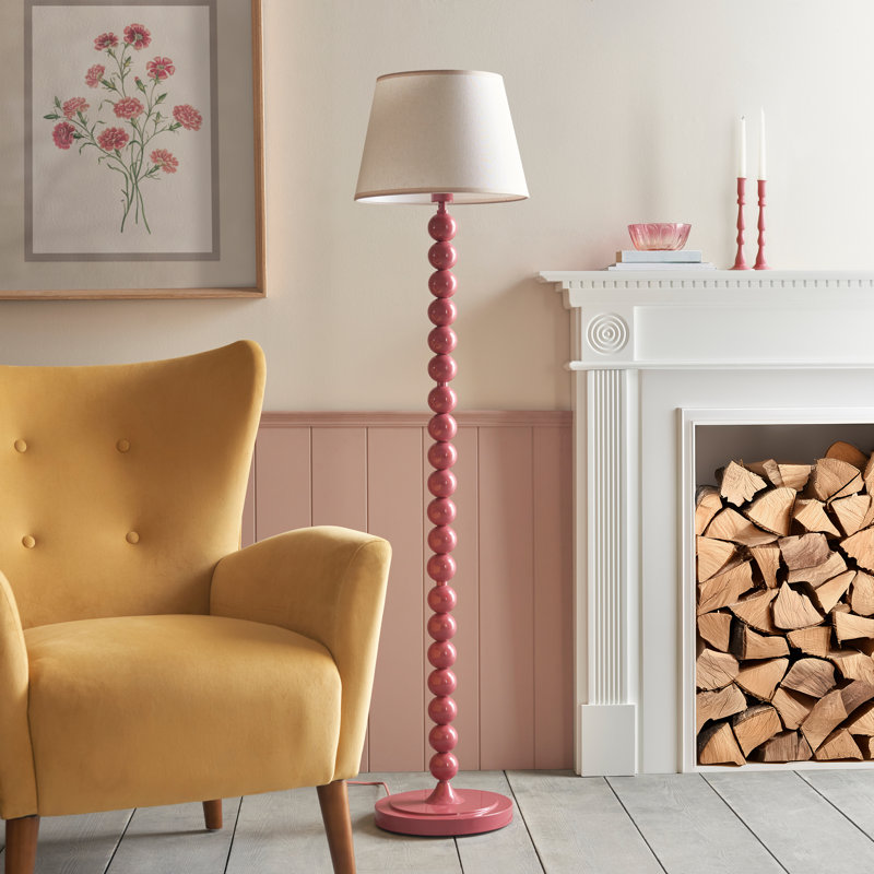Higgledy 153.2cm Traditional Floor Lamp, Pink