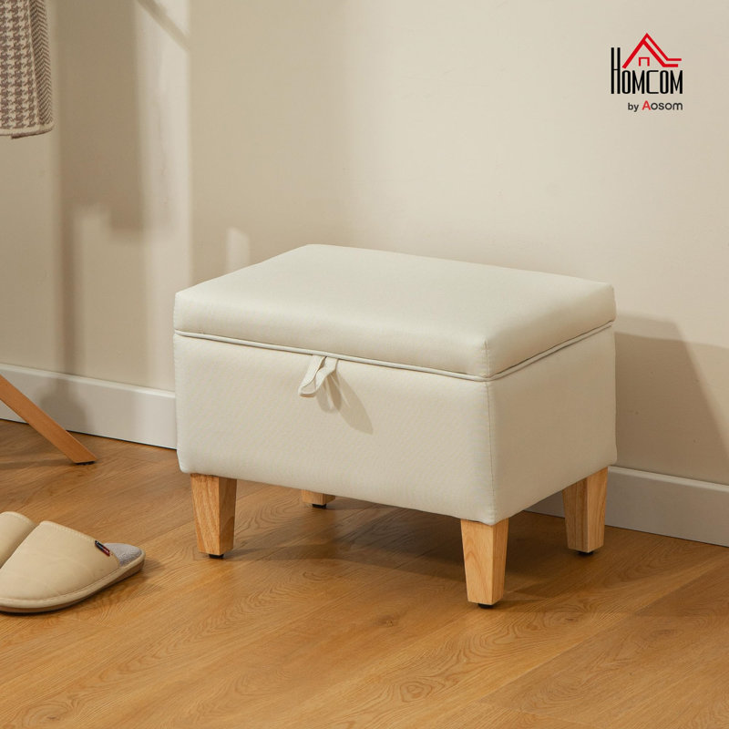Storage Bench, White, 36cm H x 49cm H x 33cm D