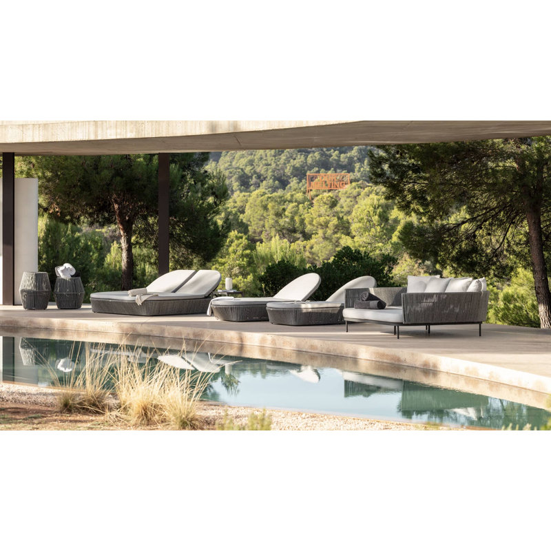 Boston Outdoor Chaise Lounge, Canvas Taupe Sunbrella® Canvas