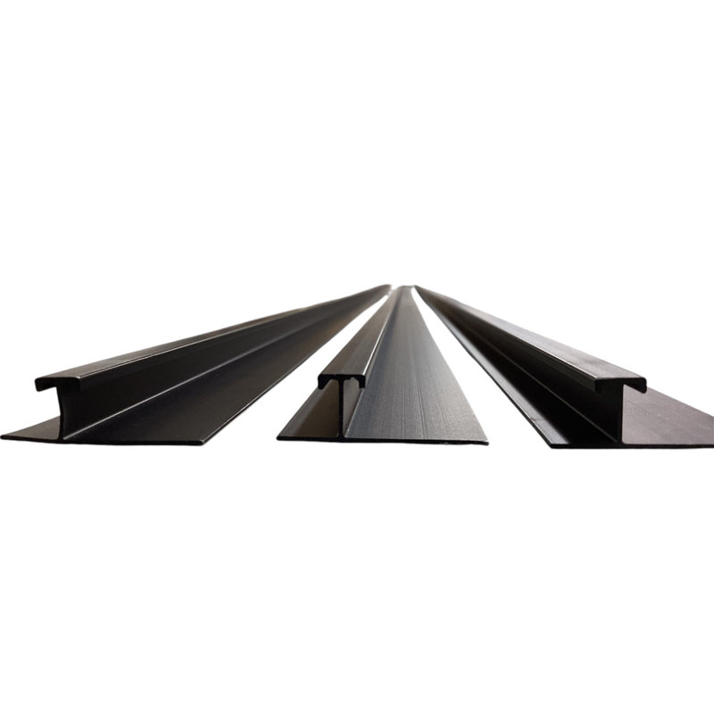 Poteau en aluminium en forme de T 2850 mm (112,20 po) - Noir (10 pièces)