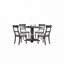 Ensemble de chaises de salle à manger rembourrées en lin avec dossier, pieds en bois