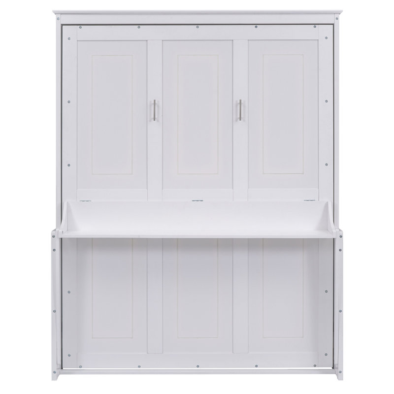 Tessio Queen Size Murphy Bed, White