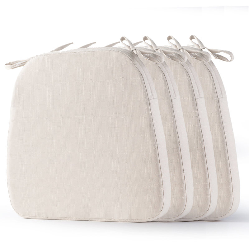 Chair Cushions for Dining Chairs with Ties, Indoor/Outdoor Kitchen Chair Pad with Non-Slip Backing, Dining Seat Cushion with Machine Washable Removable Cover, 16"x16"x2"