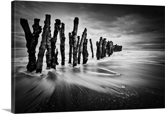 Graffiti de bois, reproduction de photo sur toile, H 32 po x l 48 po