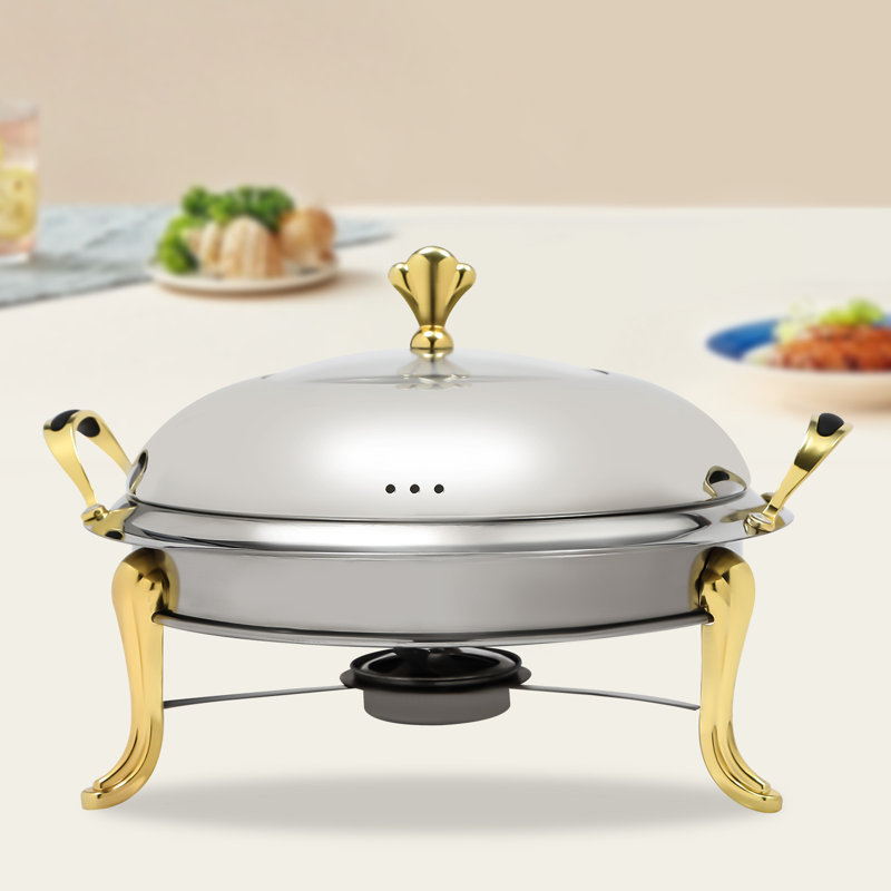 Buffet à vaisselle rond 13,4 "avec porte-combustible 2,5L