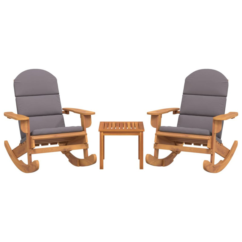 Ensemble de chaises pliantes Adirondack d'extérieur Doncaster, Brun / gris