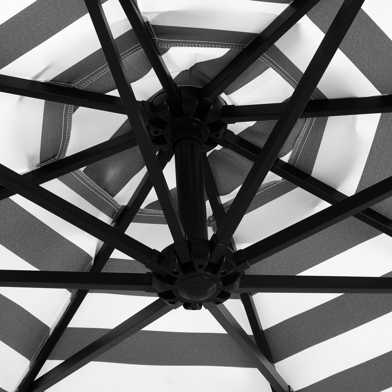 allen roth black and white patio umbrella Sunnyglade 9' Outdoor Table Umbrella 8 Ribs resistant cantilever hanging outdoor patio umbrella is a delightful addition to any home Allen + Roth 9' Black