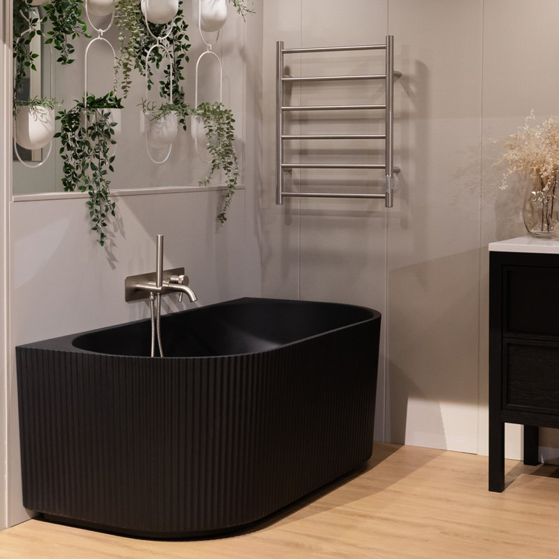Garniture de douchette de baignoire murale avec inverseur et douchette, Nickel brossé