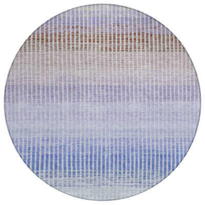 Machine Washable Indoor/Outdoor Chantille ACN2313 Stripes Rug