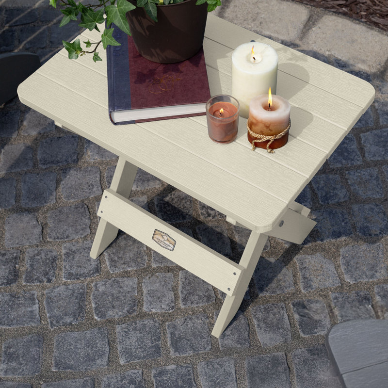 Table d'appoint pliante Newberg, Blanc délavé