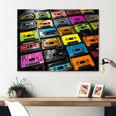 Retro Future Melodic Beats II - Cassette Tapes Metal Wall Art MT132379