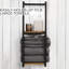 Porte-serviettes mural avec tablette en bois