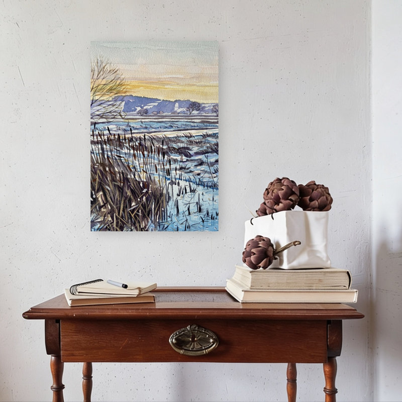Reproduction d'art mural paysage d'hiver, H 24 po x l 16 po