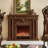 59.06"Brown Solid Wood Simulated Flame Electric Fireplace-1914363996